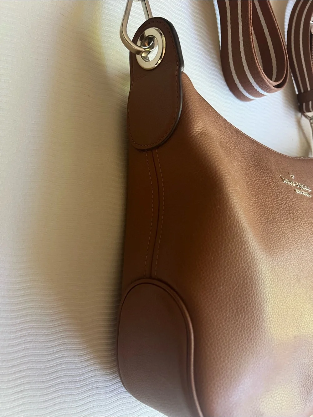 Kate Spade New York Rosie Brown Pebbled Leather Crossbody Bag